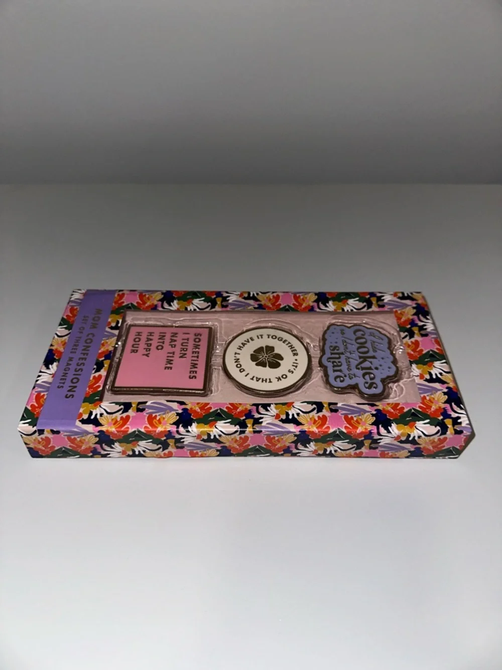 PAPER SOURCE Set of 3 enamel magnets in a 